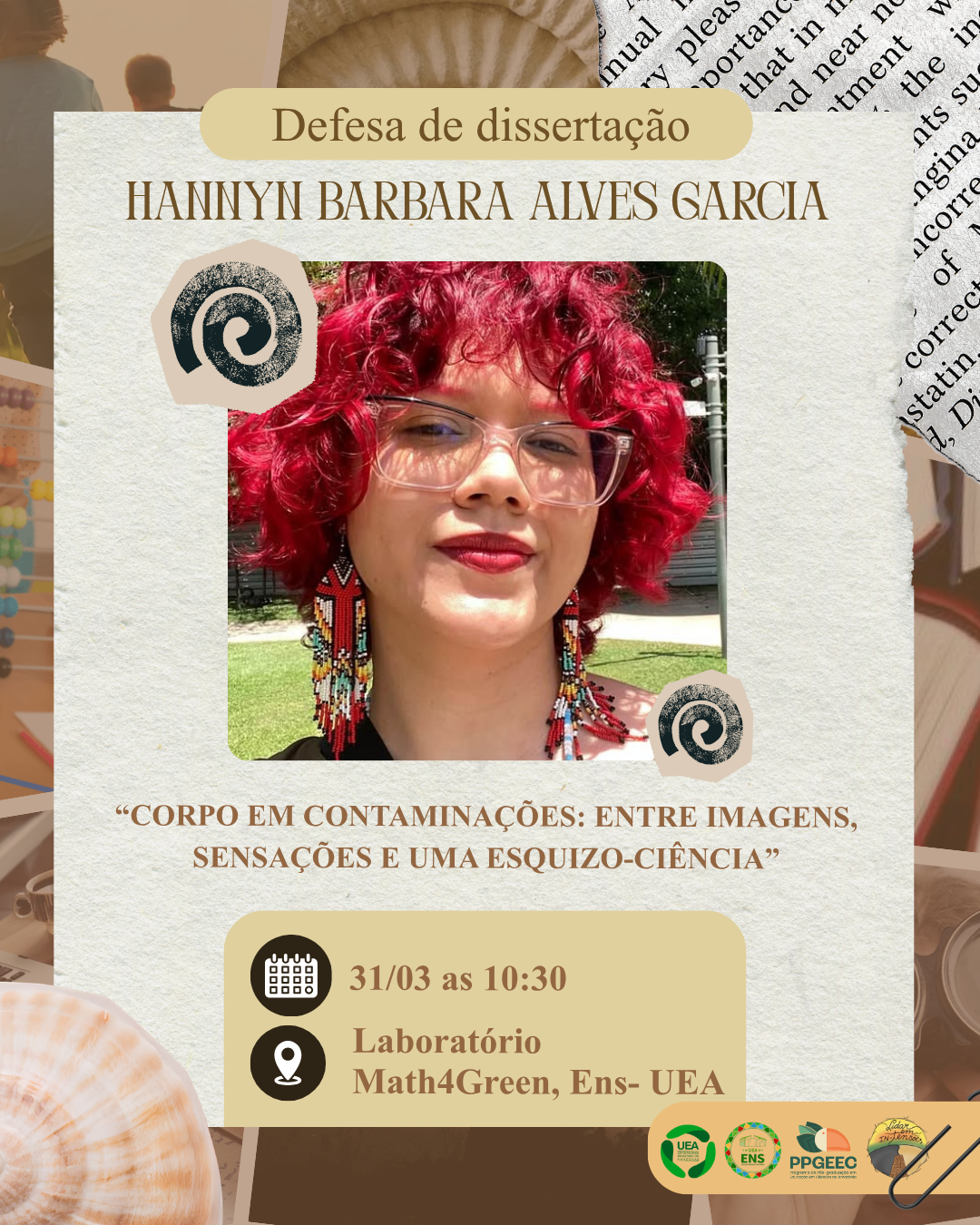 Card da defesa de dissertação de Hannyn Barbara Alves Garcia